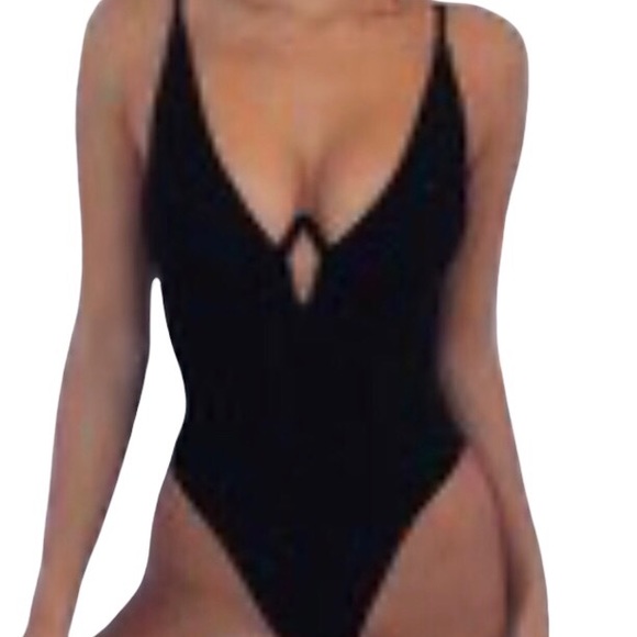BLACK ONE PIECE WITH UNDERWIRE BRA CUPS SIZE XXL - Picture 3 of 3